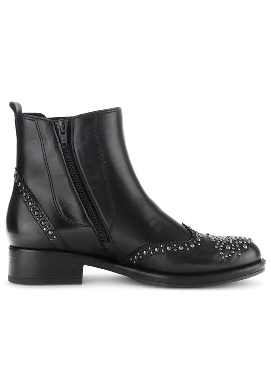 Gabor Stiefelette Leder/Textil Schwarz