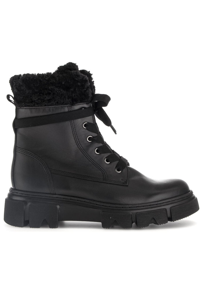 Gabor Stiefelette Leder/Textil Schwarz