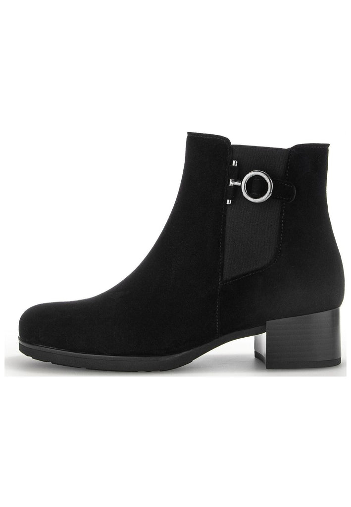 Gabor Stiefelette Leder/Textil Schwarz