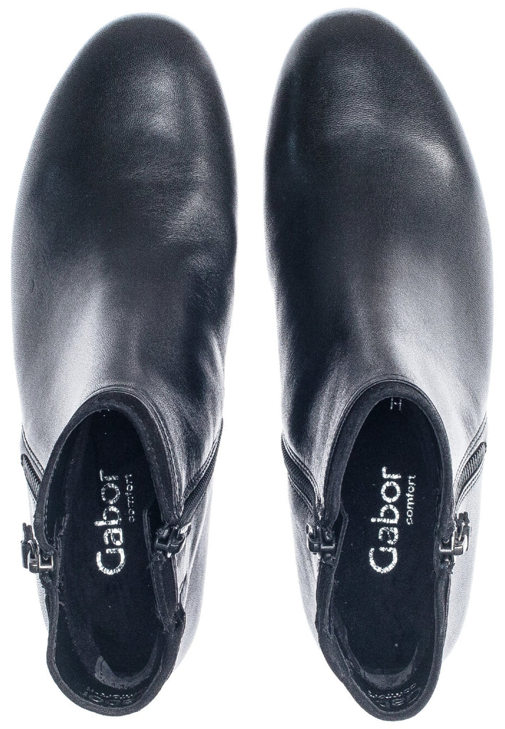 Gabor Stiefelette Leder/Textil Schwarz