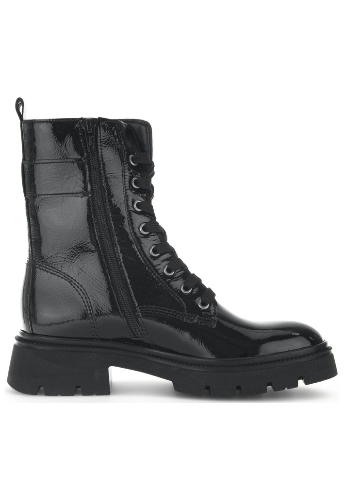 Gabor Stiefelette Leder/Textil Schwarz Lack