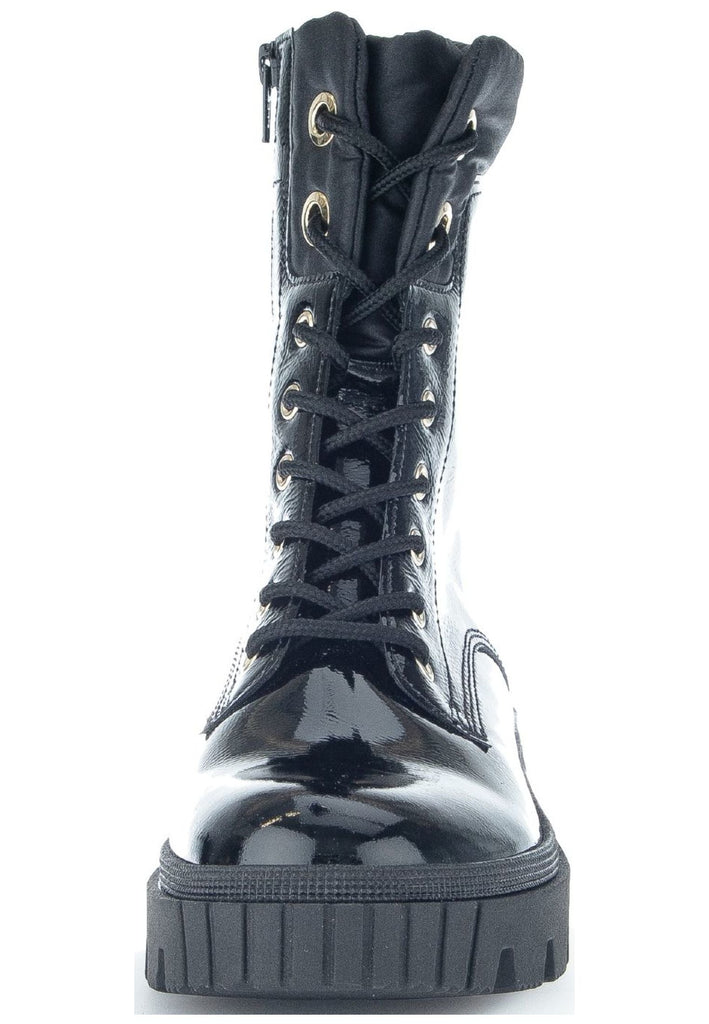 Gabor Stiefelette Leder/Textil Schwarz Lack
