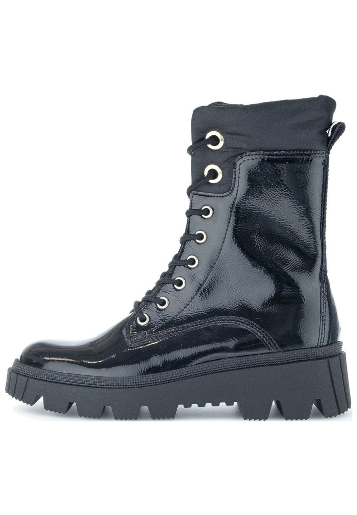 Gabor Stiefelette Leder/Textil Schwarz Lack