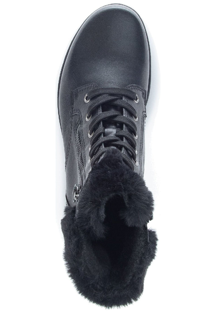 Gabor Stiefelette Leder/Textil Schwarz Warmfutter