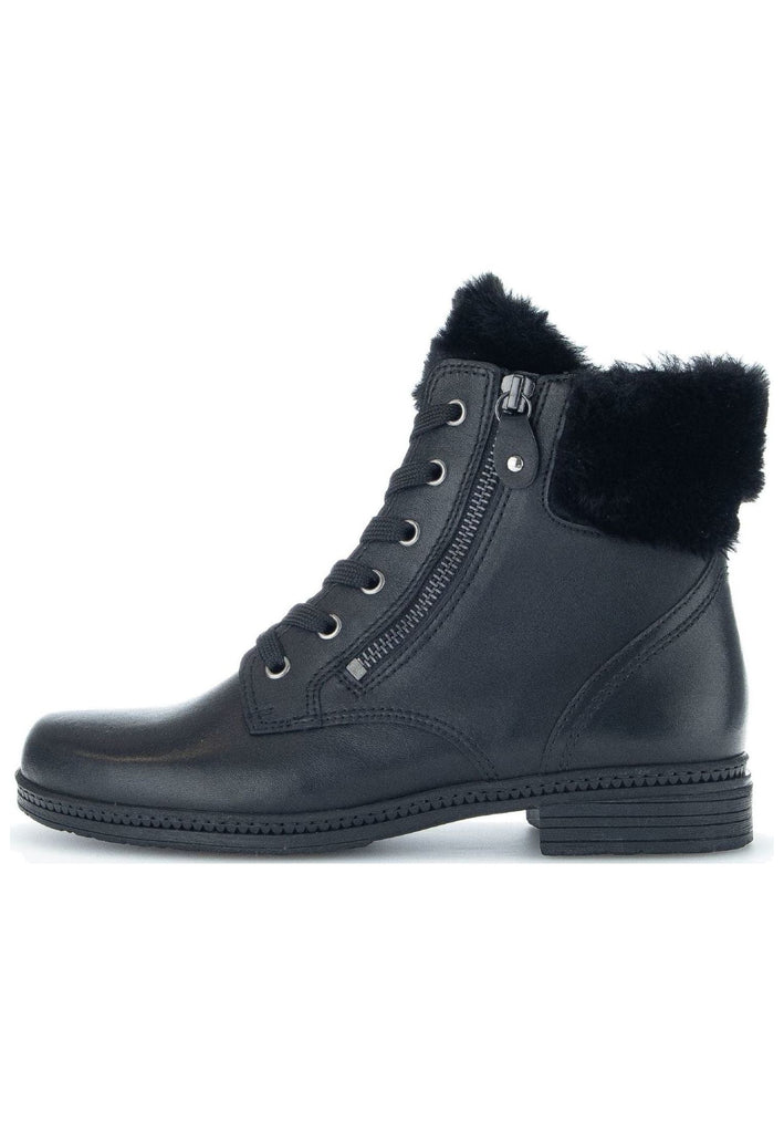 Gabor Stiefelette Leder/Textil Schwarz Warmfutter