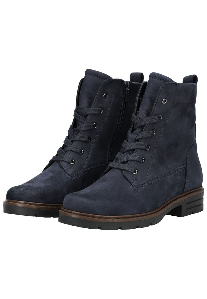 Gabor Stiefelette Nubukleder Blau/Braun Warmfutter