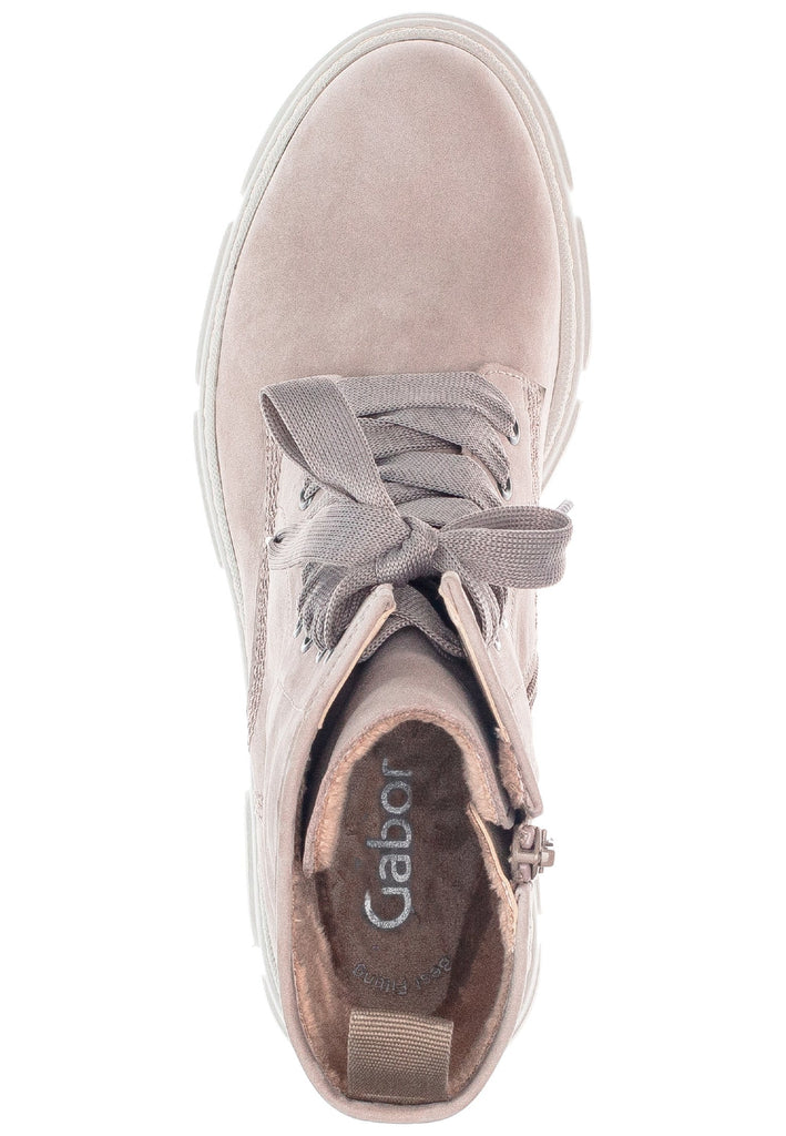 Gabor Stiefelette Nubukleder Leinen