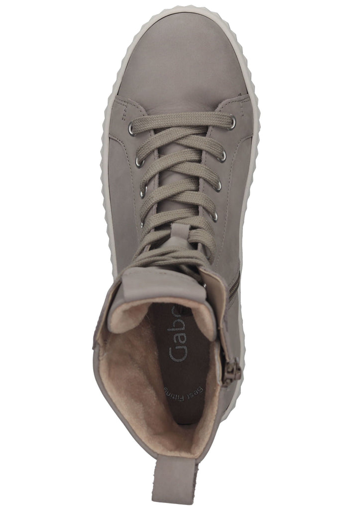 Gabor Stiefelette Nubukleder Leinen