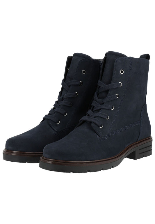 Gabor Stiefelette Nubukleder Marine Warmfutter