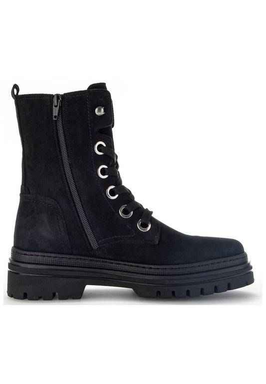 Gabor Stiefelette Nubukleder Schwarz