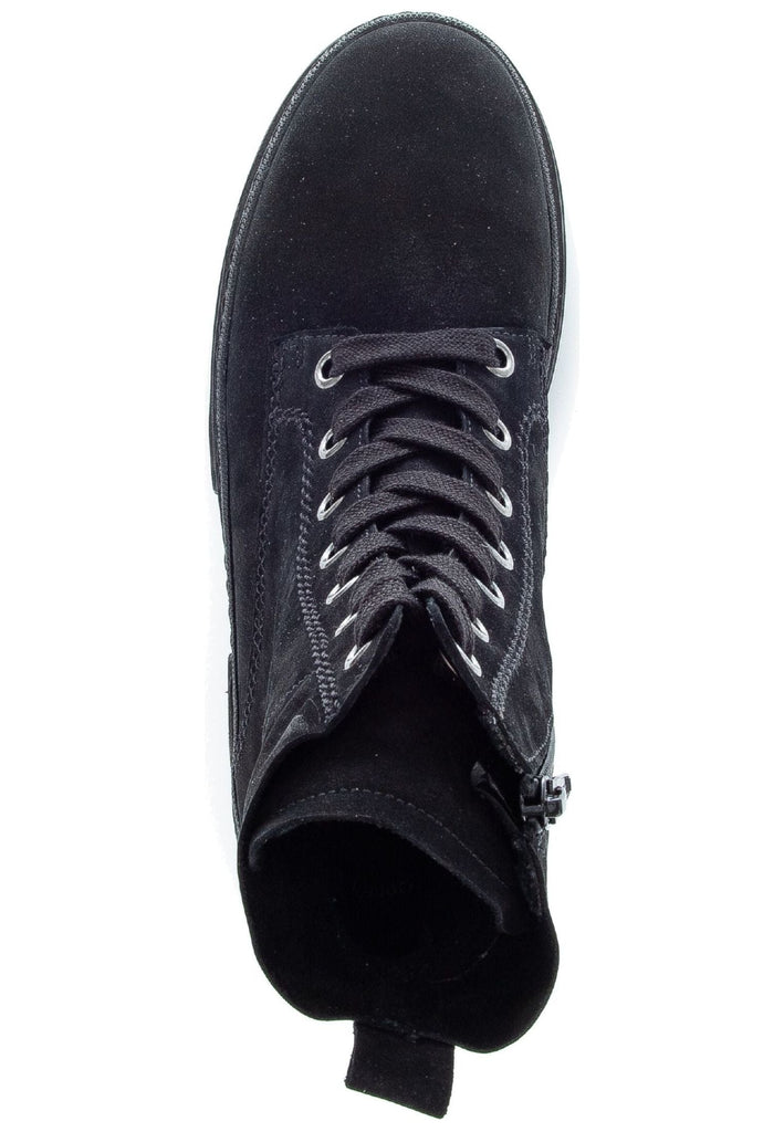 Gabor Stiefelette Nubukleder Schwarz
