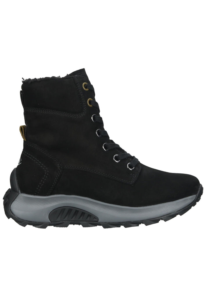 Gabor Stiefelette Nubukleder/Textil Schwarz Kombi Warmfutter