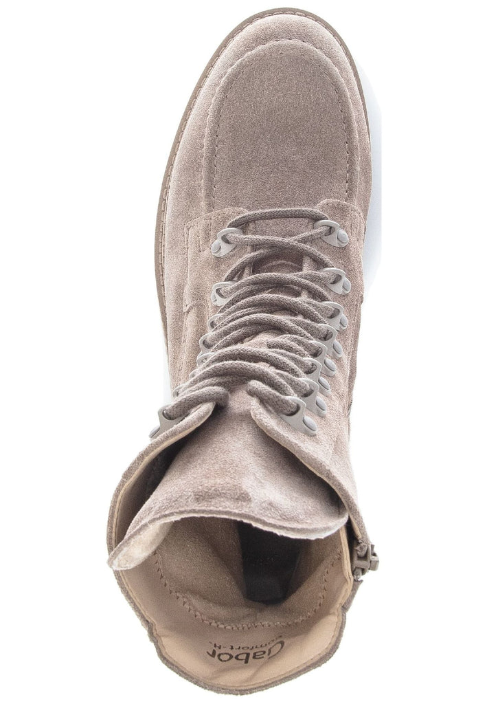 Gabor Stiefelette Veloursleder Beige