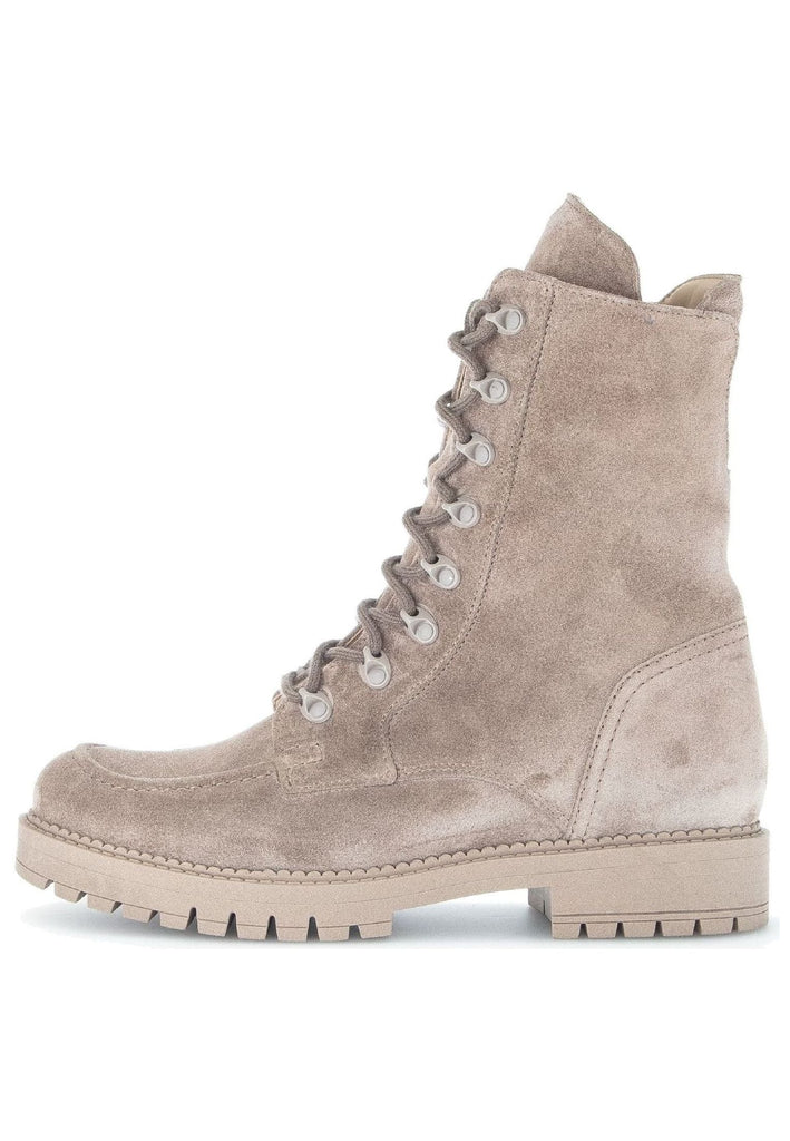 Gabor Stiefelette Veloursleder Beige
