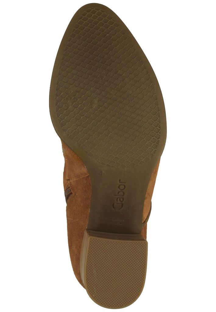 Gabor Stiefelette Veloursleder Beige