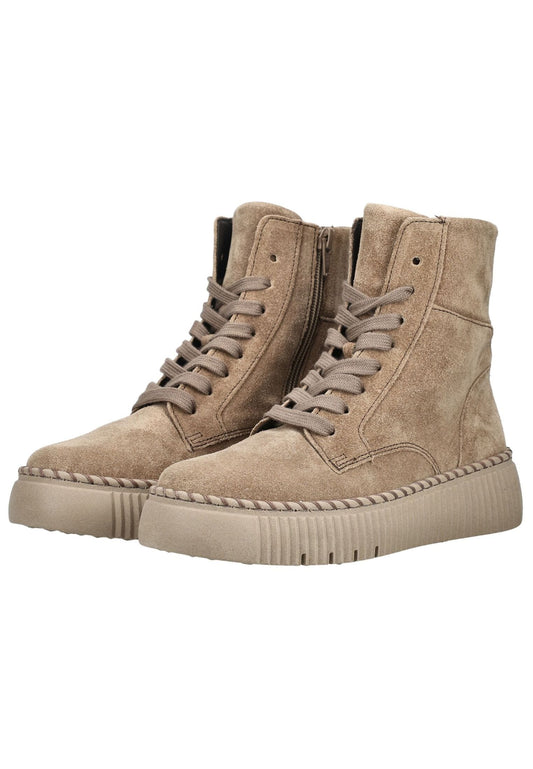 Gabor Stiefelette Veloursleder Beige