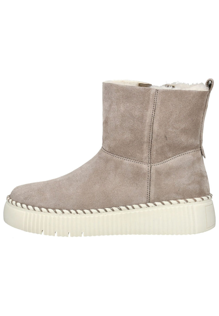 Gabor Stiefelette Veloursleder Beige Warmfutter