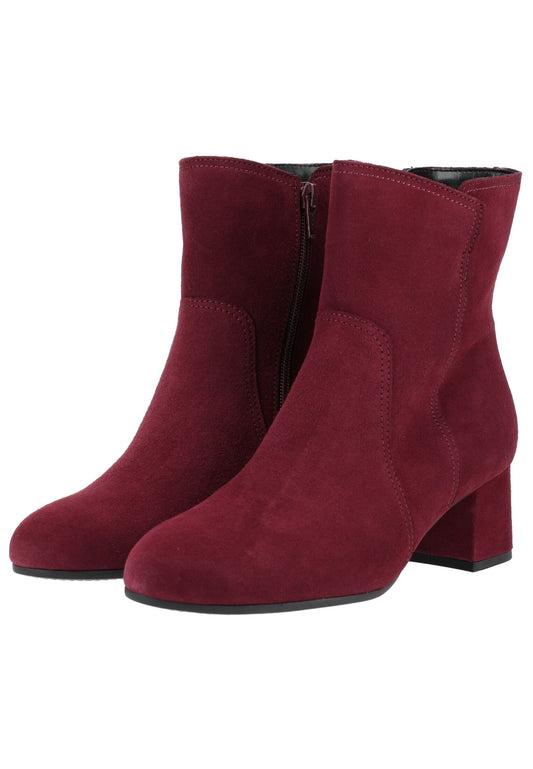 Gabor Stiefelette Veloursleder Bordeaux