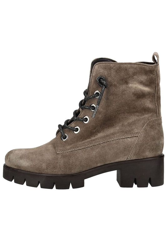 Gabor Stiefelette Veloursleder Braun/Grau Warmfutter