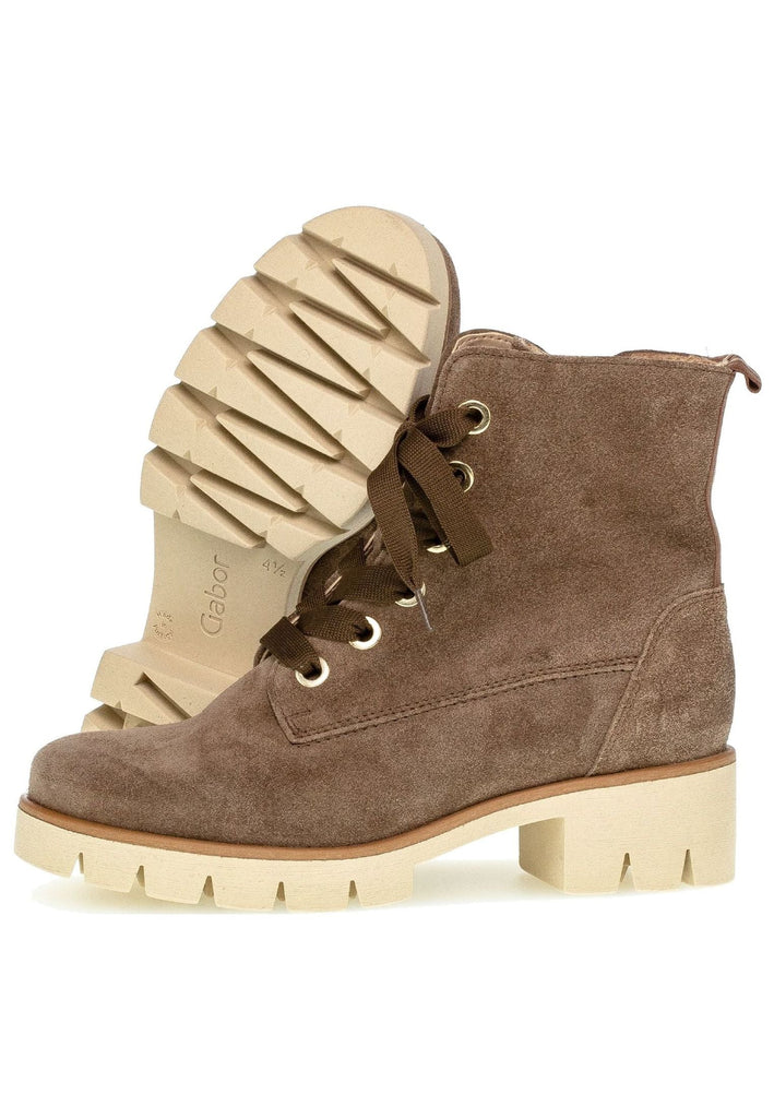Gabor Stiefelette Veloursleder Braun Warmfutter