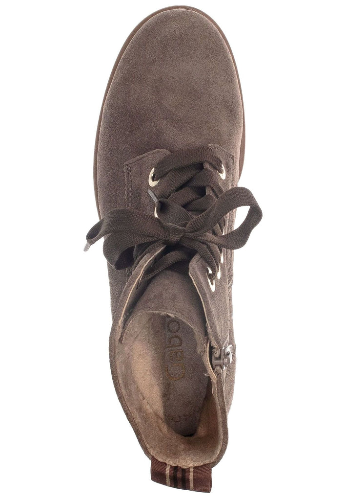 Gabor Stiefelette Veloursleder Braun Warmfutter