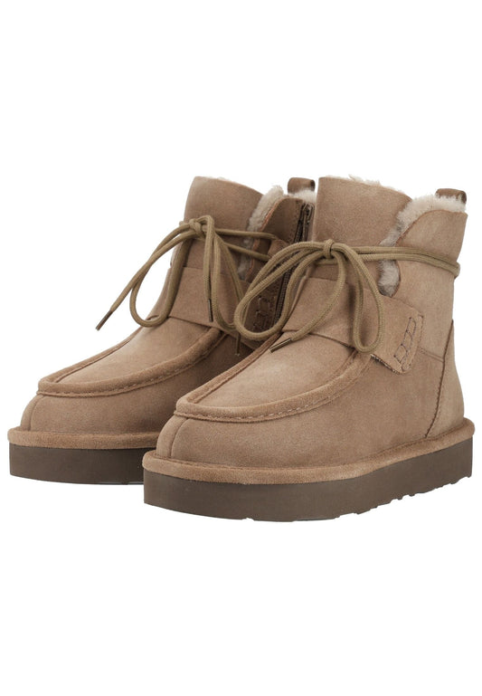 Gabor Stiefelette Veloursleder Braun Warmfutter