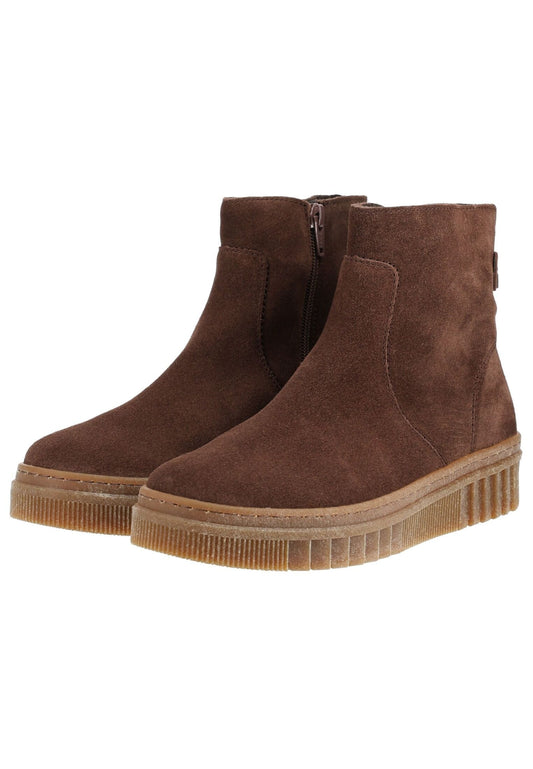 Gabor Stiefelette Veloursleder Cacao Warmfutter