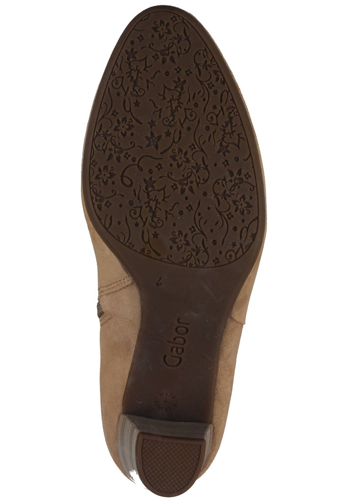 Gabor Stiefelette Veloursleder Caramel
