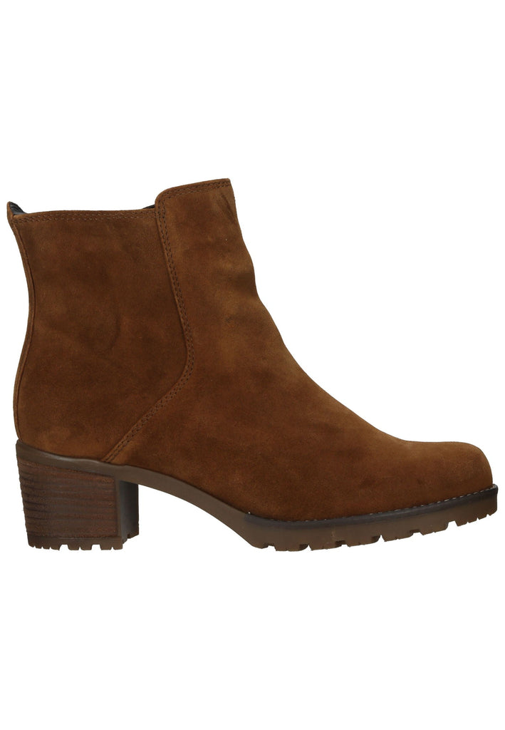 Gabor Stiefelette Veloursleder Cognac