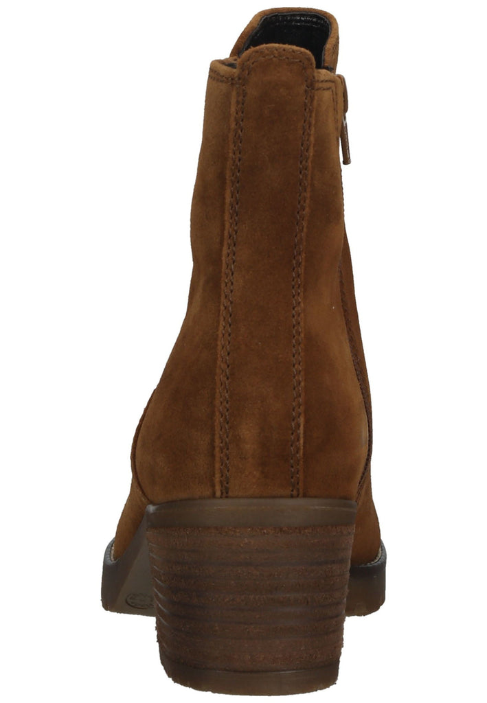 Gabor Stiefelette Veloursleder Cognac