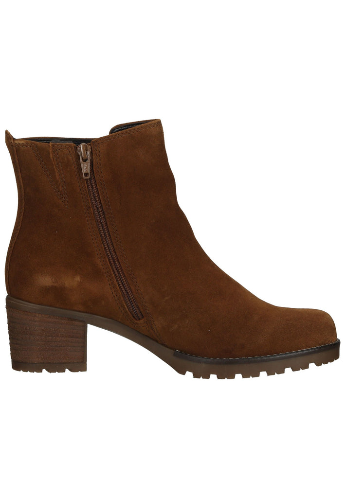 Gabor Stiefelette Veloursleder Cognac