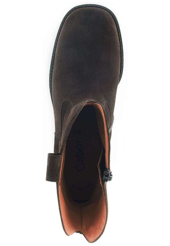 Gabor Stiefelette Veloursleder Dunkelbraun
