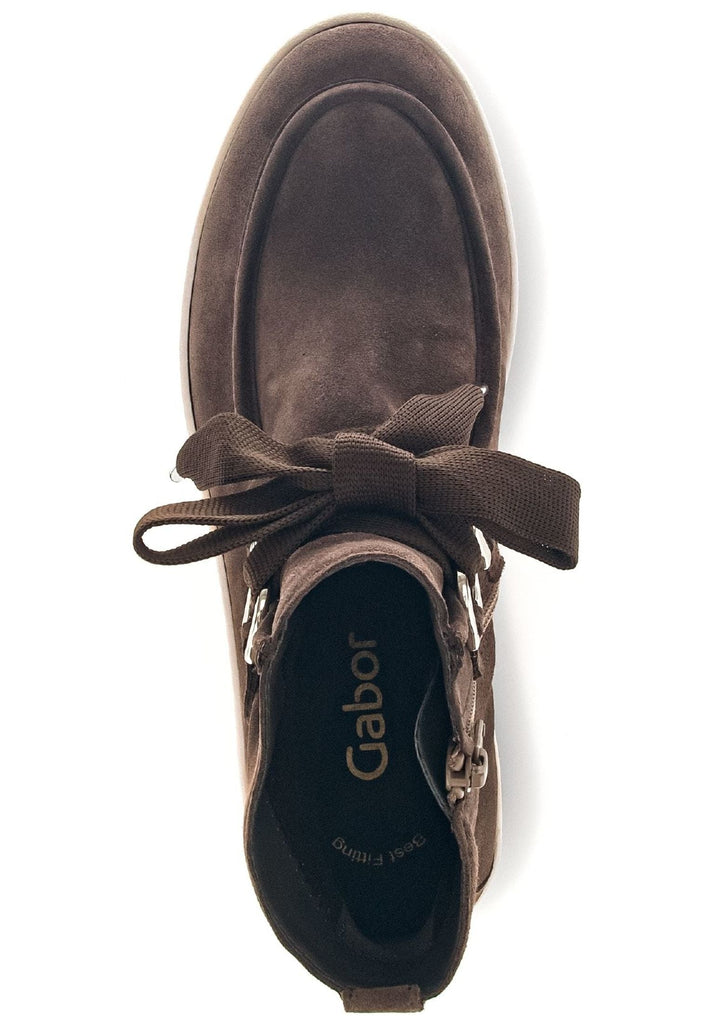 Gabor Stiefelette Veloursleder Dunkelbraun