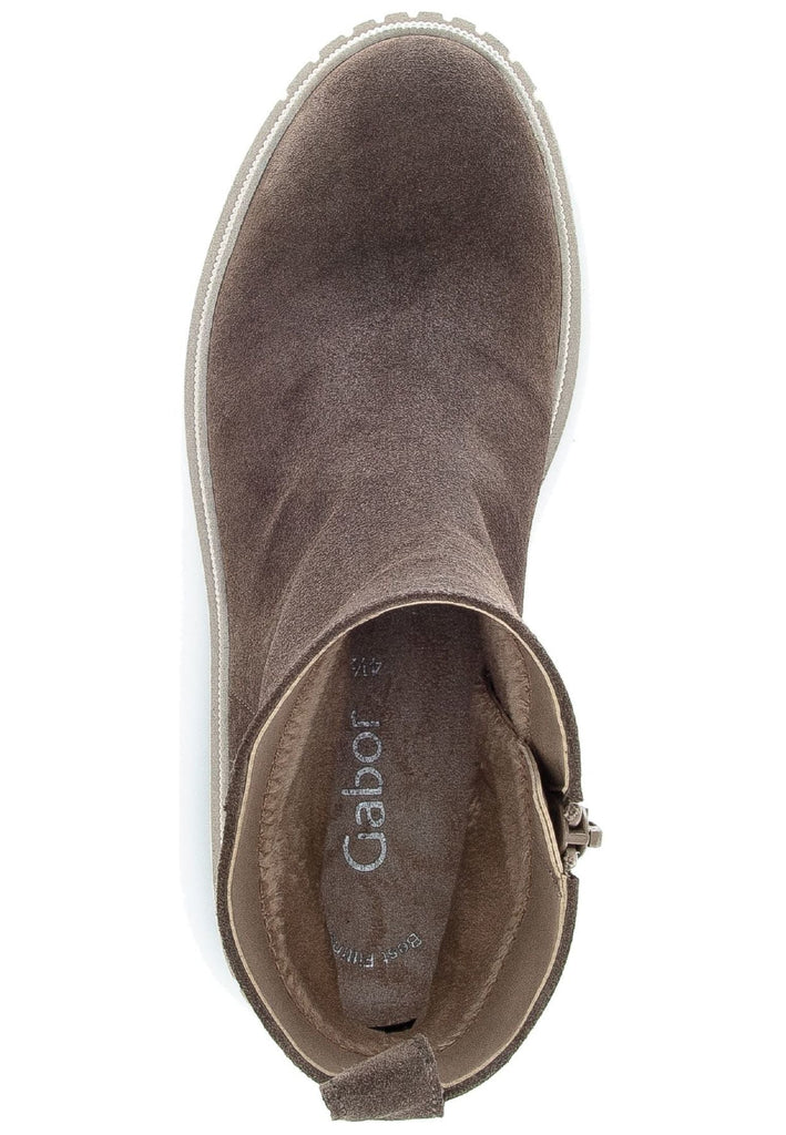 Gabor Stiefelette Veloursleder Dunkelbraun