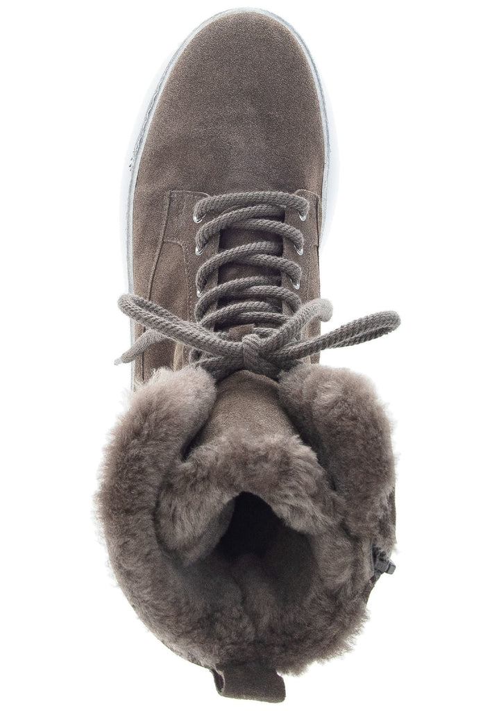 Gabor Stiefelette Veloursleder Dunkelbraun Warmfutter