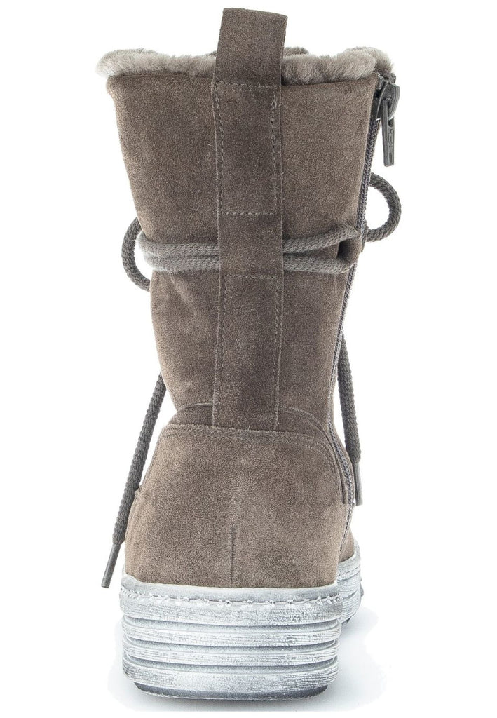 Gabor Stiefelette Veloursleder Dunkelbraun Warmfutter