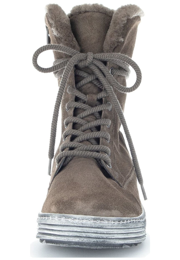 Gabor Stiefelette Veloursleder Dunkelbraun Warmfutter