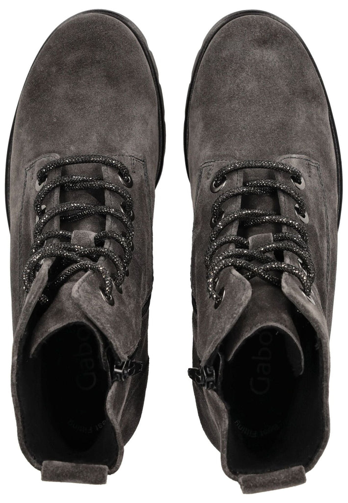 Gabor Stiefelette Veloursleder Dunkelgrau