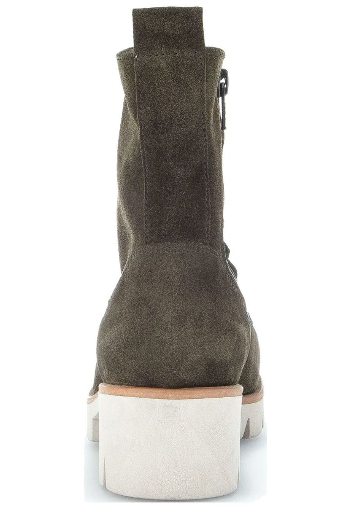 Gabor Stiefelette Veloursleder Dunkelgrün Warmfutter