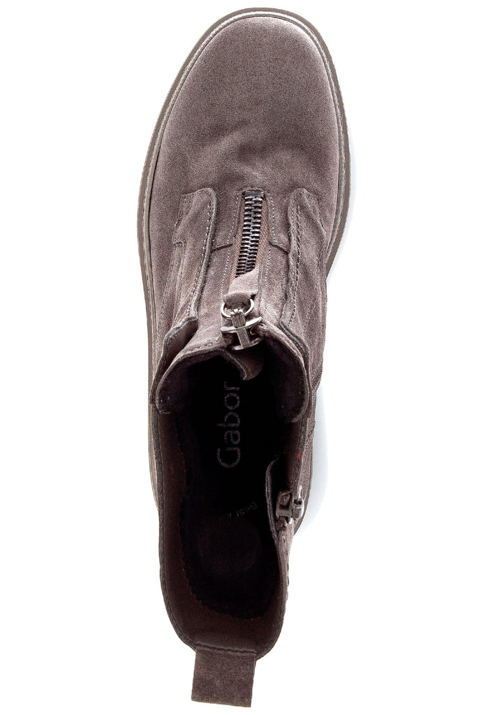 Gabor Stiefelette Veloursleder Grau