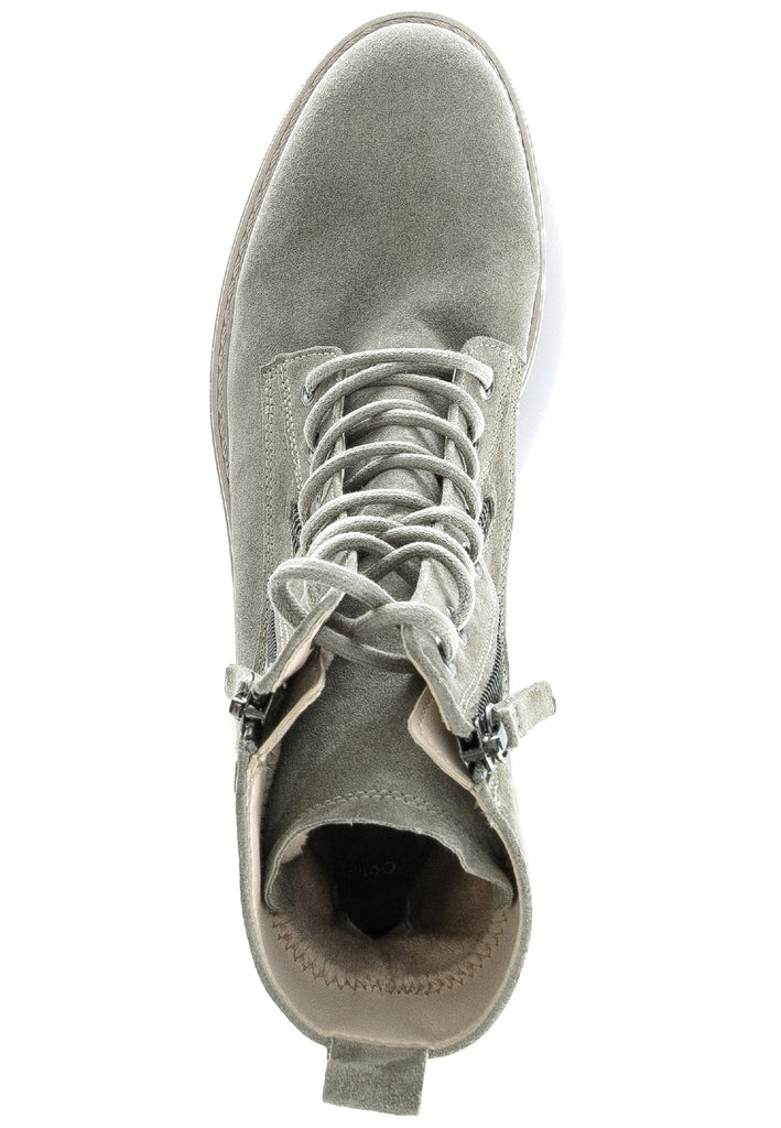 Gabor Stiefelette Veloursleder Grün Warmfutter