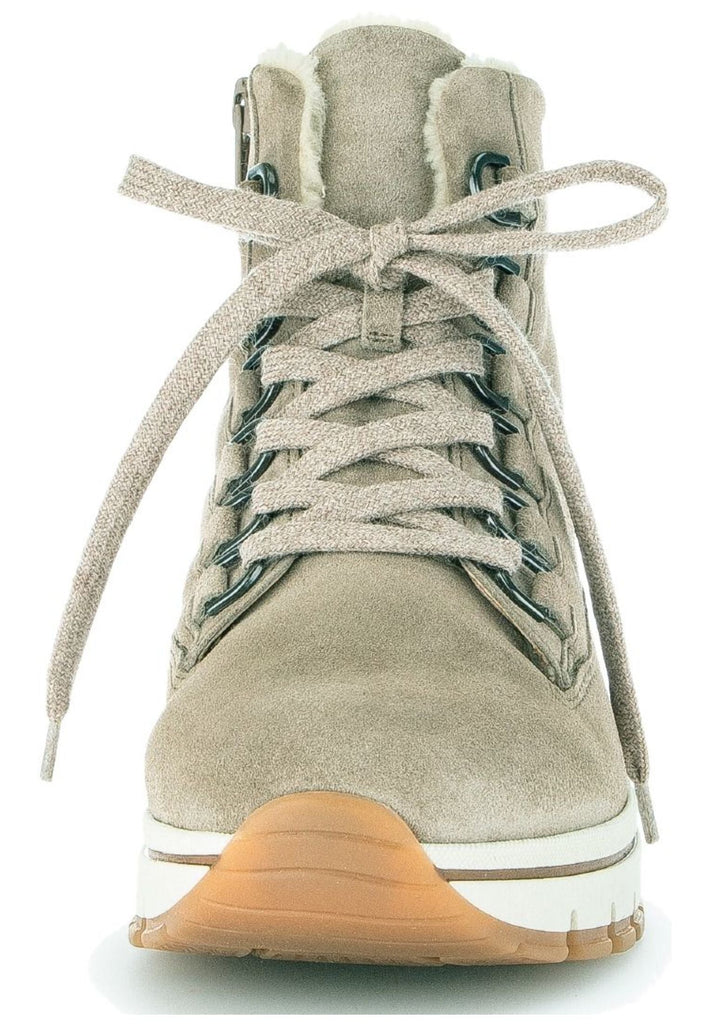 Gabor Stiefelette Veloursleder Hellgrün Warmfutter