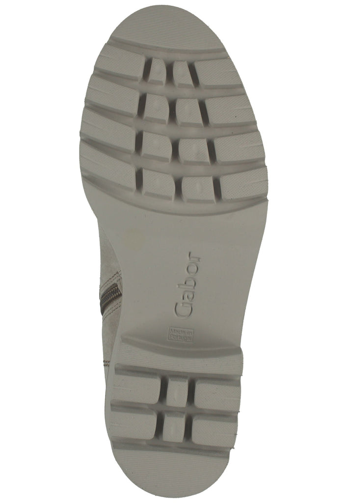 Gabor Stiefelette Veloursleder Kiesel