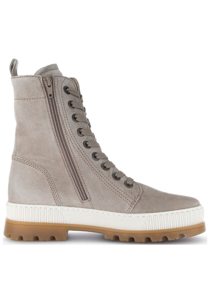 Gabor Stiefelette Veloursleder Kiesel