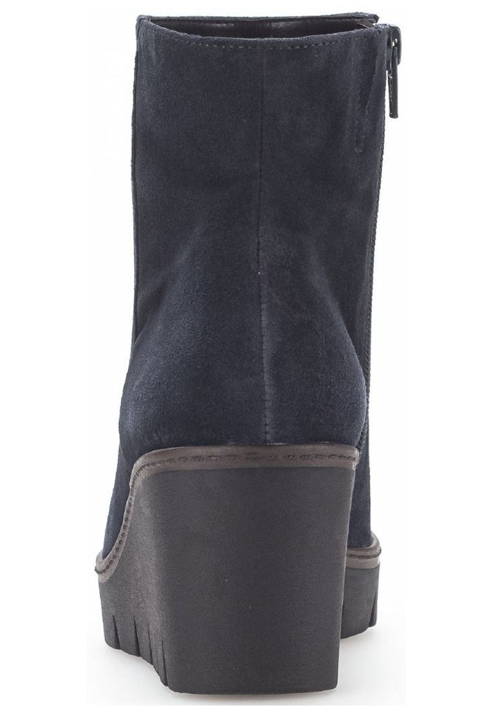 Gabor Stiefelette Veloursleder Marine Warmfutter