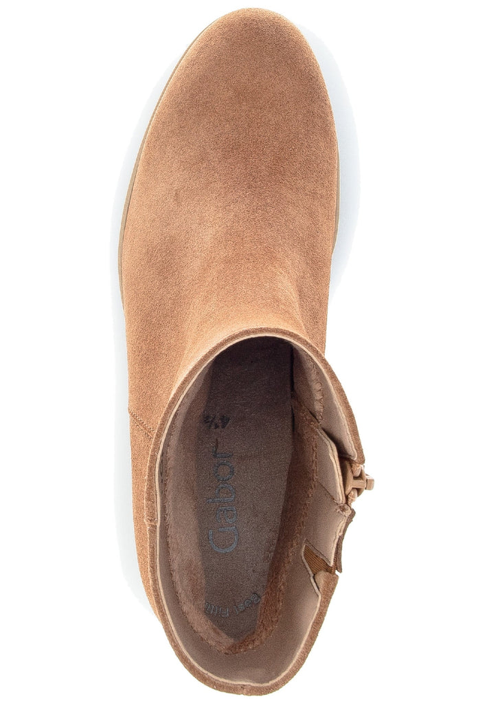Gabor Stiefelette Veloursleder Mittelbraun