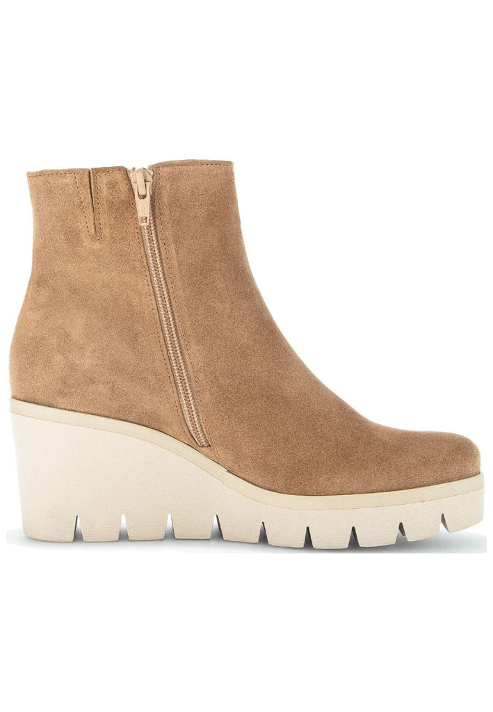 Gabor Stiefelette Veloursleder Mittelbraun