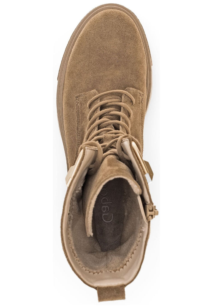 Gabor Stiefelette Veloursleder Mittelbraun Warmfutter