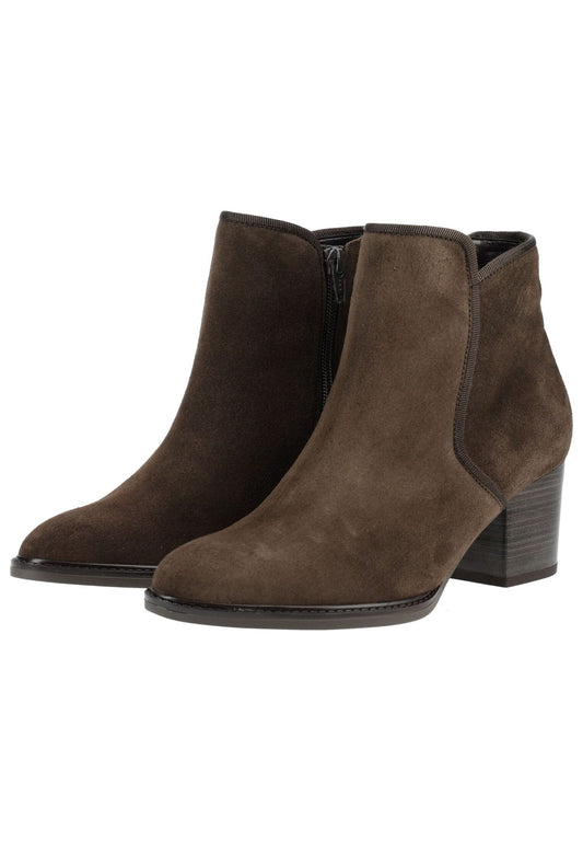 Gabor Stiefelette Veloursleder Mocca