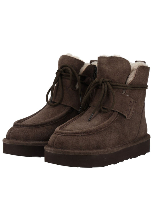 Gabor Stiefelette Veloursleder Mocca Warmfutter